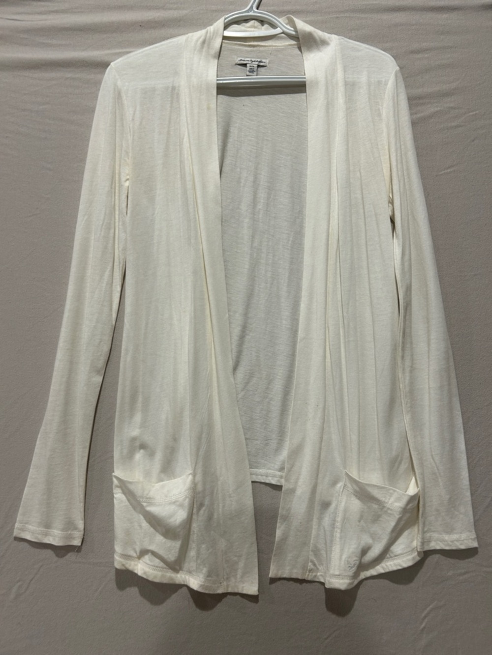 Lightweight Open Cardigan in Cream